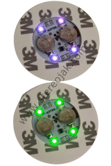 Led Işıklı RGB Bardak Altlığı Düğün Parti Kokteyl Lambası Şişe Vazo Altı Aydınlatma Dekor Lambası