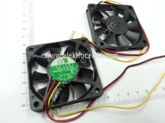 6x6x1cm dc 12 volt 0.25 amper 3 kablolu bilyalı fan
