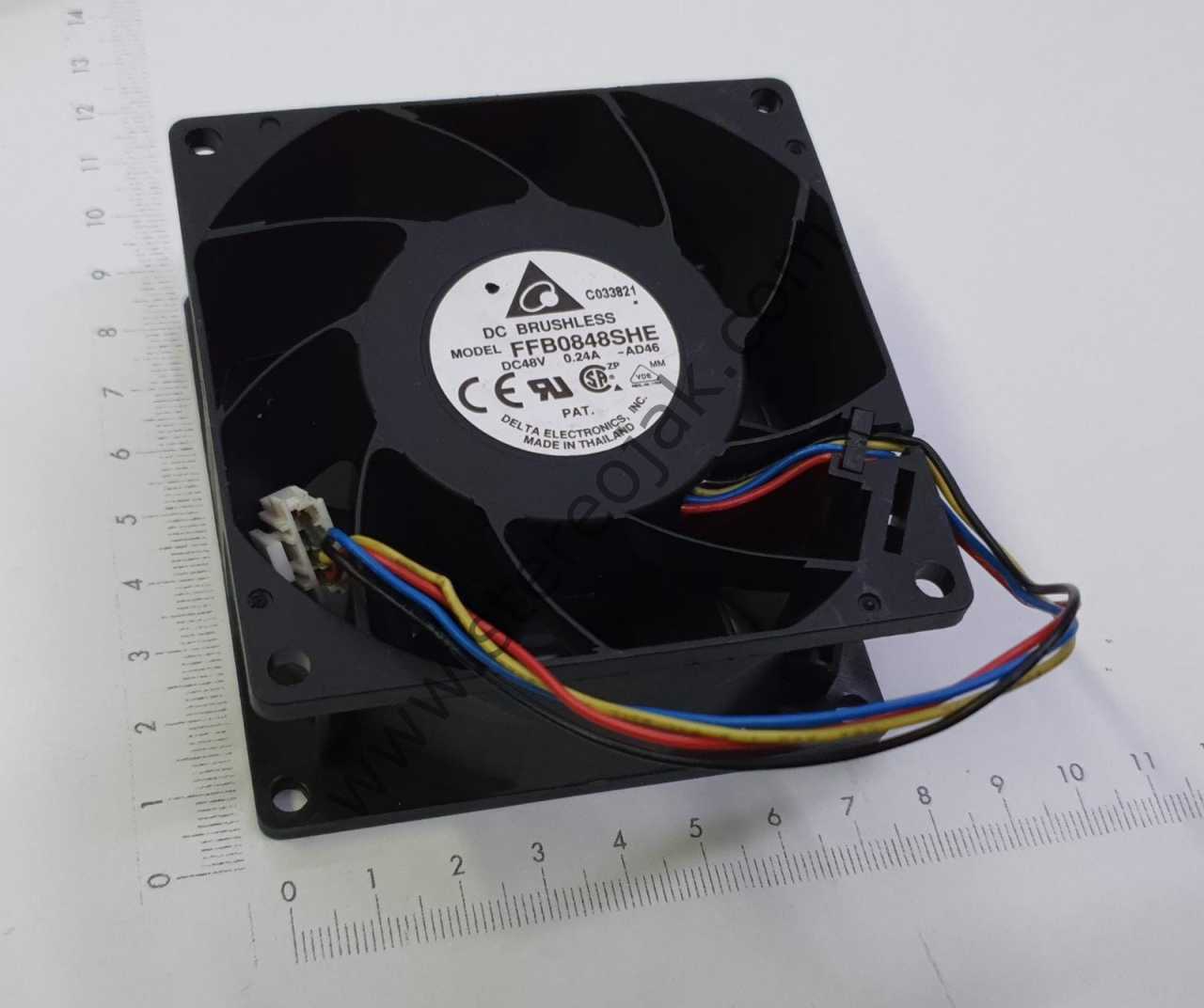 FFB0848SHE  DC48V 024A  8X8X3.8  4 KABLO FAN