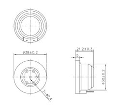 38mm  150ohm kapsül  mikrofon   ses alıcı