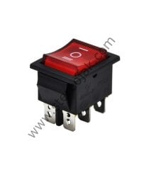 Kırmızı Işıklı Büyük ON-OFF-ON 3 Konumlu Anahtar 6 Pin Kaliteli