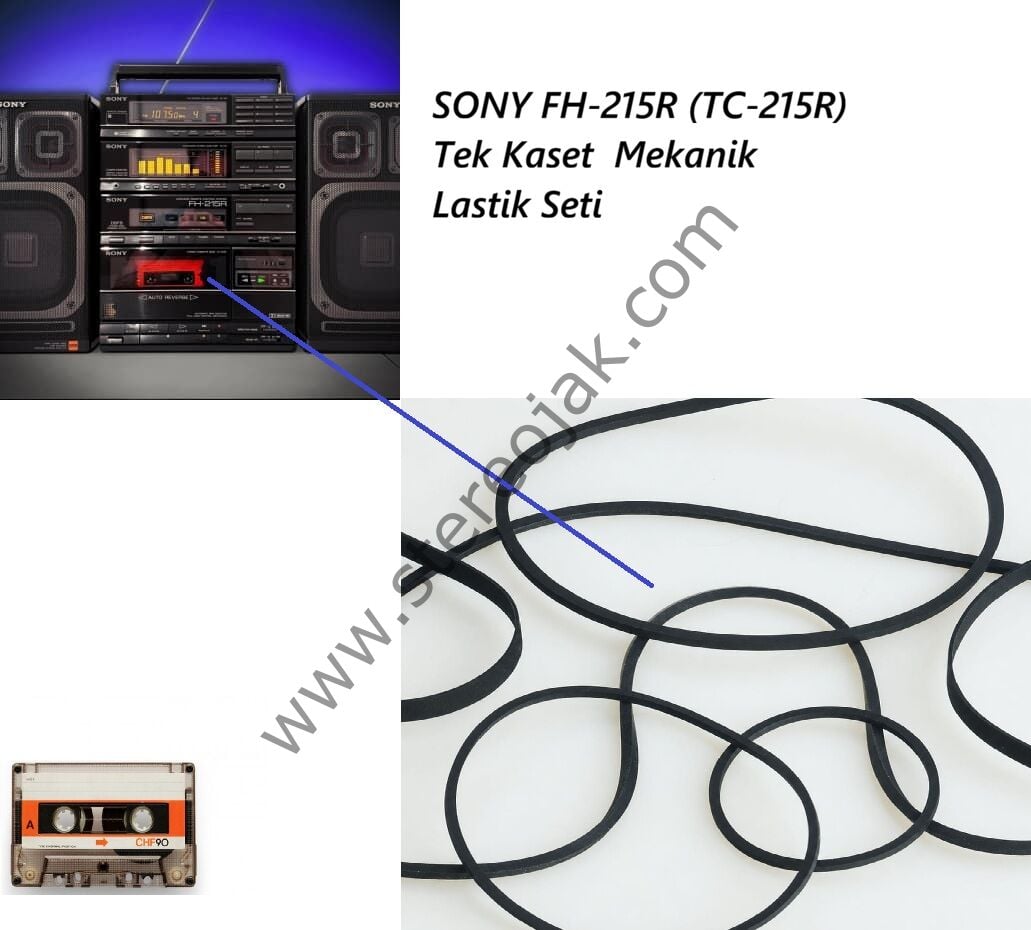 SONY FH-215R (TC-215R)   Tek Kaset Mekanik Lastik Seti
