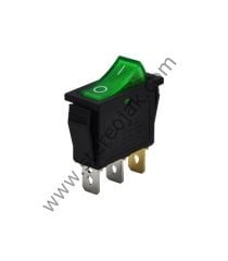 İnce Yeşil Işıklı ON-OFF ANAHTAR 3 Pin Kaliteli