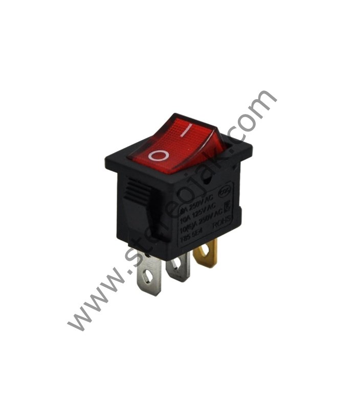 Ufak Kırmızı Işıklı Yükseltici Anahtar ON-OFF 3 Pin Kaliteli