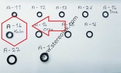 ( A-14 Kalın ) 14.5mm X 9mm X 3.1mm X 2.9mm Teyp Makara Lastiği , Kasnak Lastiği A-14 Kalın Model