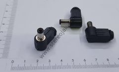 5.5x2.5MM  KISA 90 DERECE L  DC POWER ADAPTÖR JAK