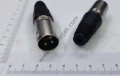 3 PİN ERKEK  XLR CANON ERKEK JACK