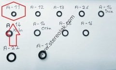 ( A-11  ) 11mm X 6mm X 2.3mm X 2mm Teyp Makara Lastiği , Kasnak Lastiği A-11 Model