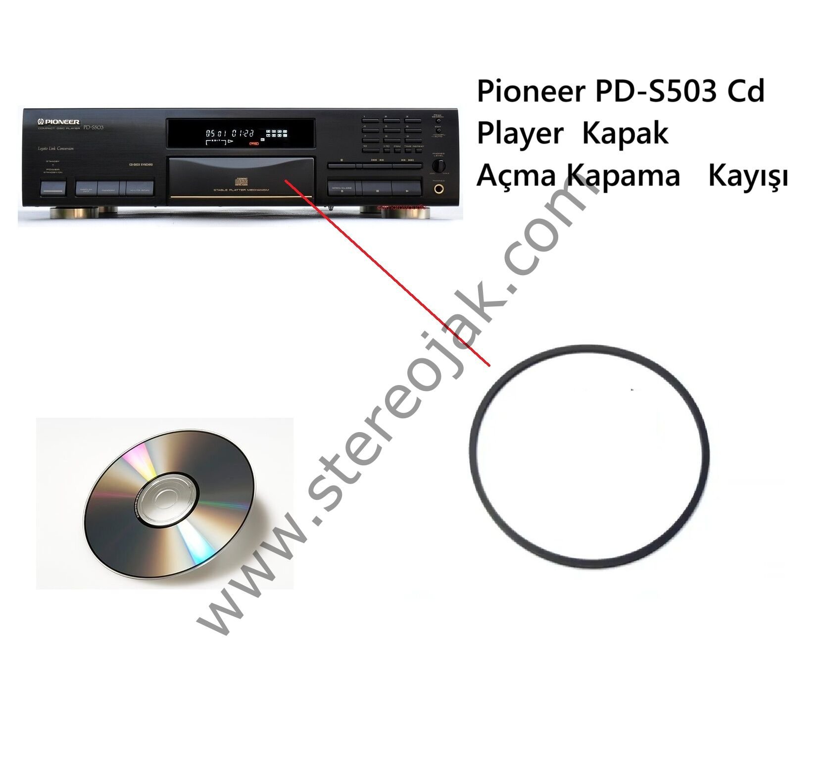 Pioneer PD-S503 Cd Player  Kapak Açma Kapama Kayışı