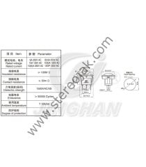 12V Nokta Işıklı Anahtar 3 Pin Kaliteli ON-OFF ( 5 Renk )