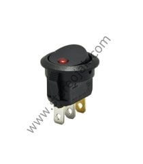 12V Nokta Işıklı Anahtar 3 Pin Kaliteli ON-OFF ( 5 Renk )