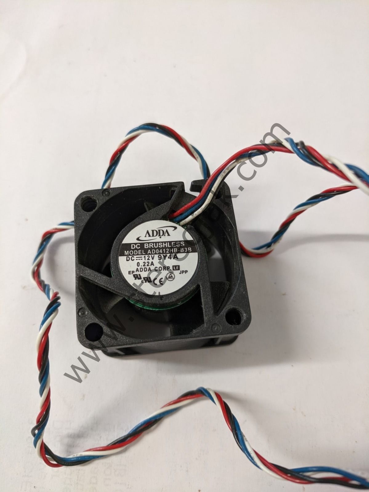 ADDA DC BRUSHLESS , MODEL: AD0412HB-B3B , DC 12V  0.22A , 40X40X28MM , 4 KABLO