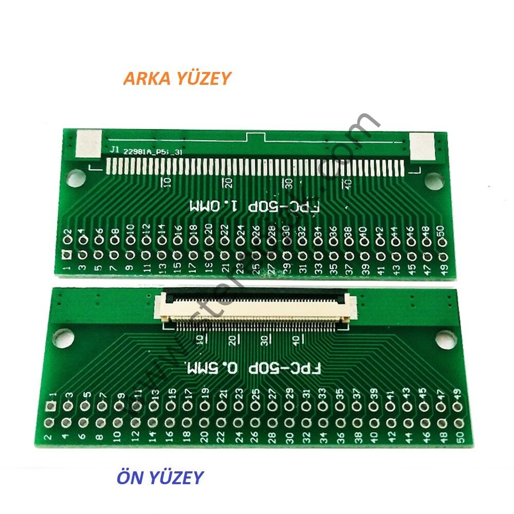 FPC-50P  0.5MM    50 PIN  UYGULAMA BORDU