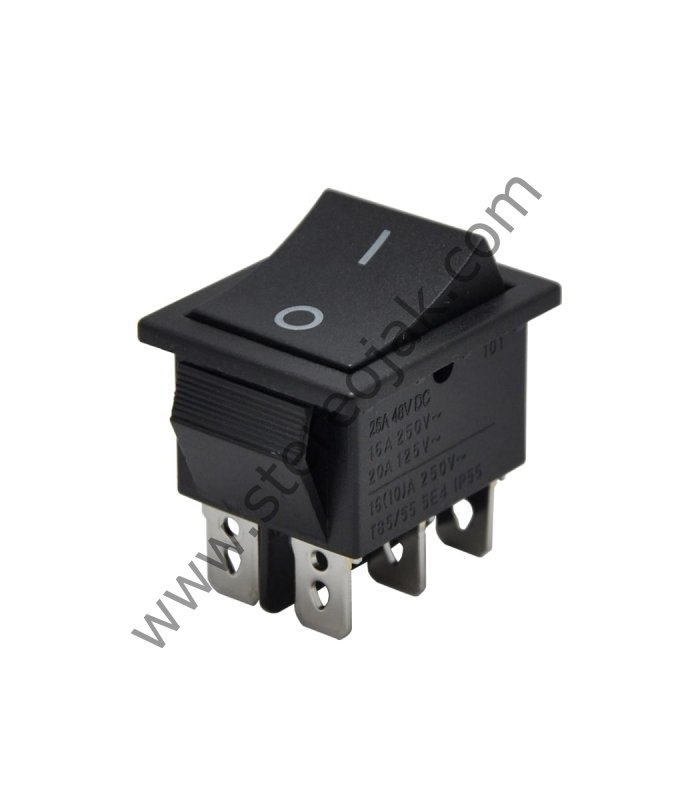 Yaylı Büyük Anahtar 6 Pin ON-OFF , 0 - 1 ( 1 YAYLI ) Kaliteli   16A/250V AC     20A 125V AC