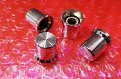 Potans Başlığı Parlak Gri , En = 15mm Yükseklik = 16mm ( Sert Plastik Kaliteli Ürün)