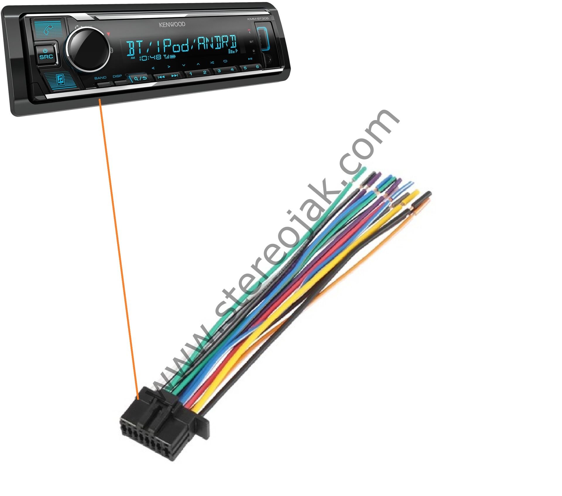Kenwood KMM-BT306 uyumlu  oto teyp soketi