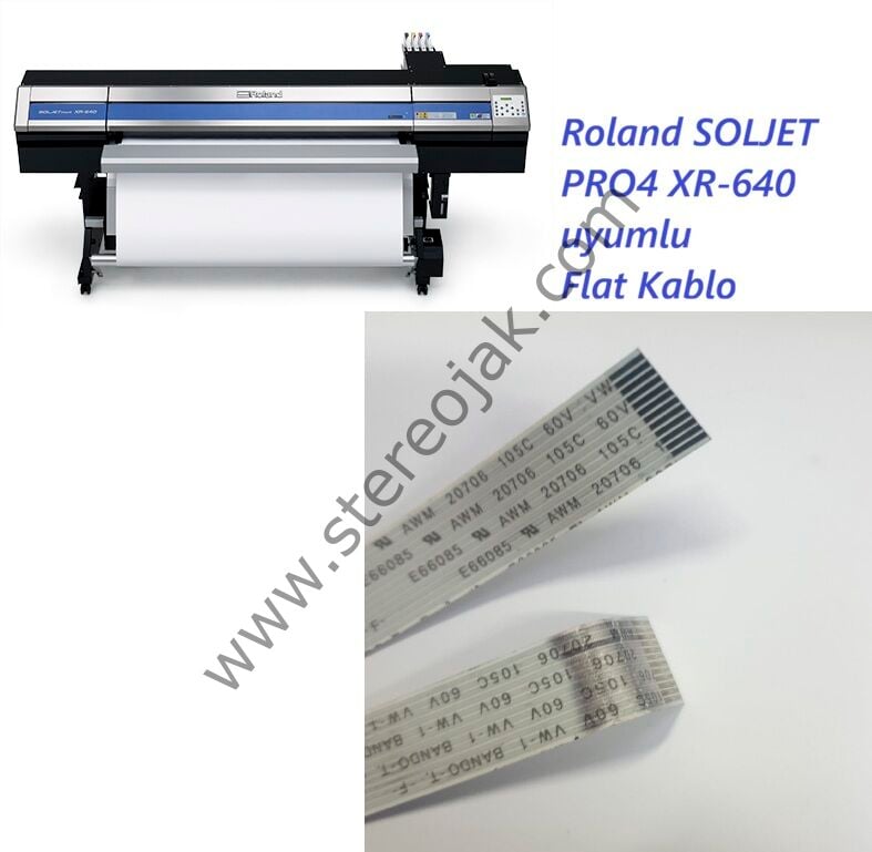 Roland SOLJET PRO4 XR-640 uyumlu  Flat Kablo  ( 3 MT )