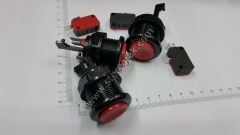 Push Buton Büyük Boy ( Mikro Switch İçindir ( Mikro Switch : 15A 125VAC , 16(4)A 250VAC ) ) Gövdesi 28mm , Buton Kısmı Çerçevesi ile 30mm , Yükseklil 33mm , Mikro Switch Takılı Halde ki Yüksekliği  59mm ( Mikro Siviç Dahildir )