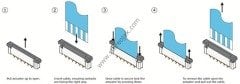 16 pin dik kontak flat kablo yuvası