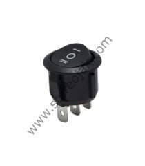 Üç Kademeli Yuvarlak Anahtar 3 Pin ON-OFF-ON