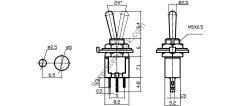 Toggle Switch 5mm 3 Pin Small Kaliteli