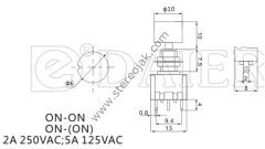 3 Pin Yaylı Buton