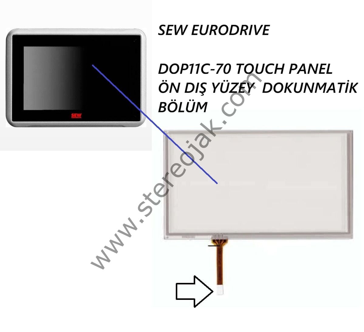 SEW EURODRIVE DOP11C-70 TOUCH PANEL     ÖN DIŞ YÜZEY  DOKUNMATİK BÖLÜM