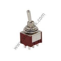 Toggle Switch , 6 Pin , ON-OFF , 6mm , Lehim Ayak , Kaliteli