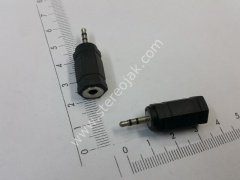 3.5mm dişi   stereo giriş   2.5mm stereo erkek çıkış
