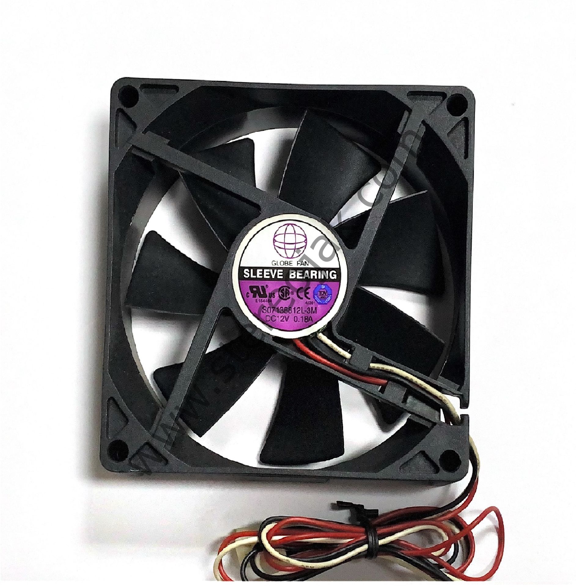 GLOBE FAN 12v 0.18A 90X90X25 , S07138812L-3M 3 Kablo