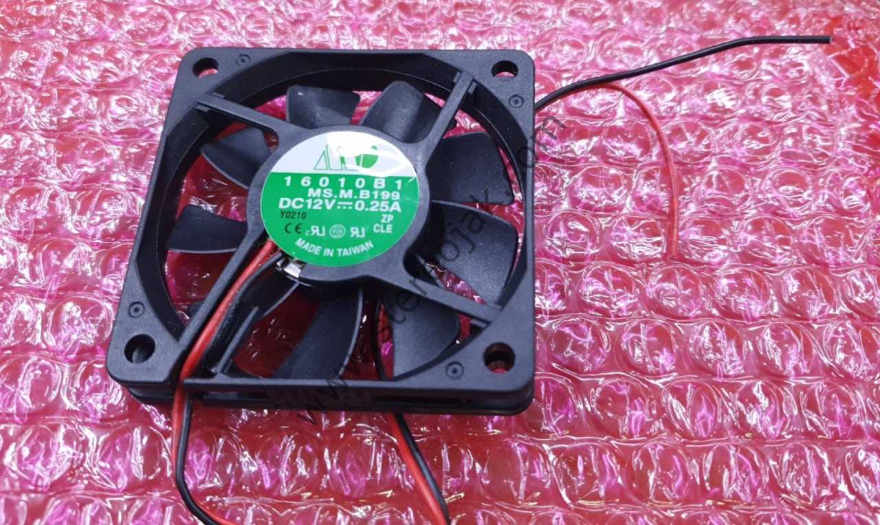 TAİWAN 6X6X1CM DC12V  0.25AMP  RULMAN YATAKLI UZUN ÖMÜRLÜ FAN