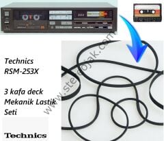 Technics RSM-253X         3 Kafa Deck Teyp Tek Kaset  Mekanik Lastik Seti