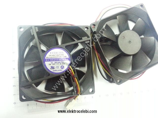 8CM DC24 VOLT RULMANLI FAN