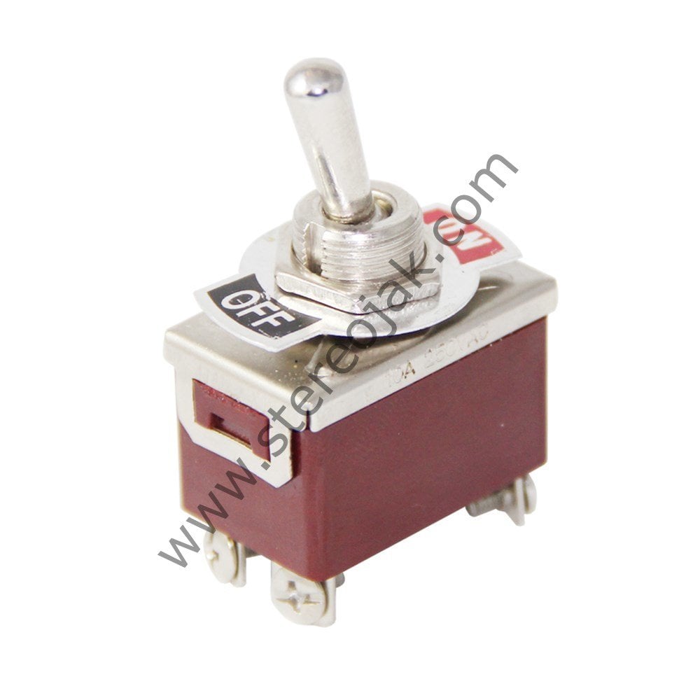 Yaylı , Çubuklu Anahtar , Toggle Switch , 4 Pin , ON-OFF , 12 mm , Vida Ayak , Kaliteli