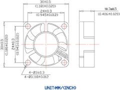 3X3X1CM DC12 VOLT TAIWAN FAN