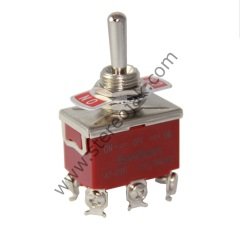 3 Konum , Çubuklu Anahtar , Toggle Switch , 6 Pin , ON-OFF-ON , 12 mm , Vida Ayak , Kaliteli