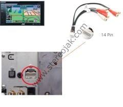 JVC KW-NT1 Navigation receiver  uyumlu  14 pin    RCA AMFİ Bağlantı Kablosu