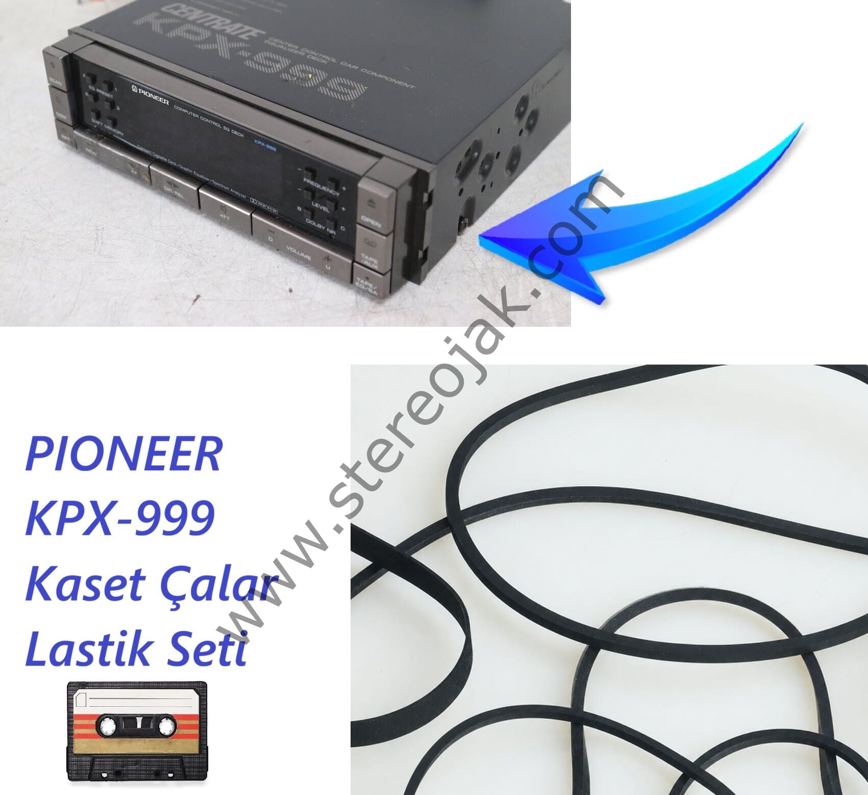 PIONEER   KPX-999  Kaset Çalar  Lastik Seti