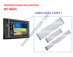 NEWFRON DOUBLE DIN UNIVERSAL  NF-N625 KABLO SETİ ( 3 ADET )