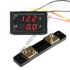 DC 0-100V / 0-50A Dijital Volt-Ampere Metre – Şönt Dahil