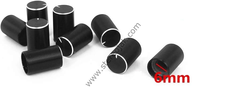 10 mm x 15 mm , Metalik POT Düğmesi  Siyah