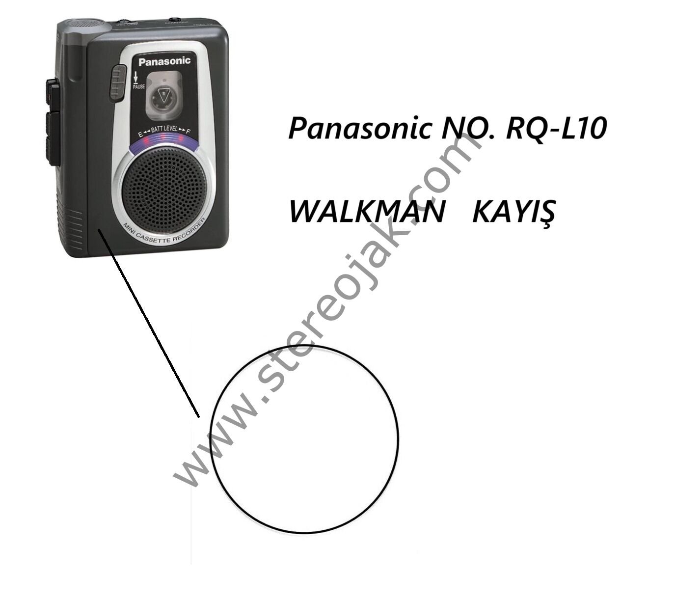 Panasonic NO. RQ-L10    ( PANASONIC WALKMAN  LASTİK )