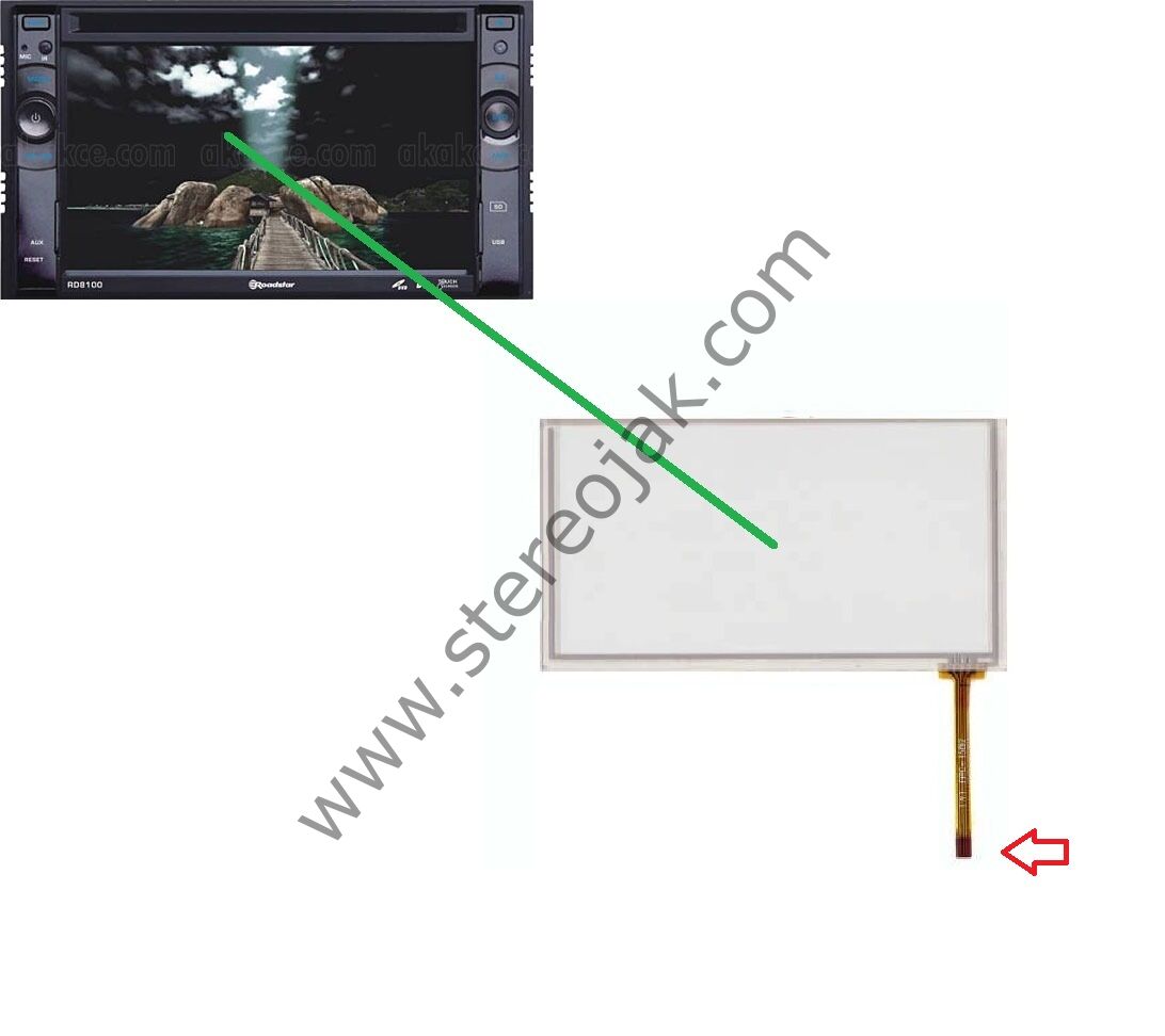 Roadstar RD8100 uyumlu  dış kısım  dokunmatik   ( TIANMA-60S-060047 )  (  TIANMA-60S-SY-060029  )