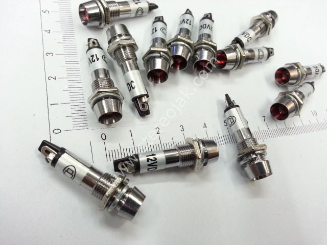 SİNYAL LAMBASI 12 VOLT KIRMIZI 20 ADET