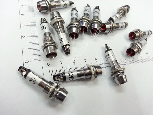 SİNYAL LAMBASI 12 VOLT KIRMIZI 50 ADET