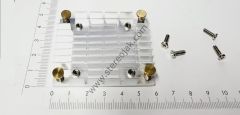 40mm x 40mm Fan için Aliminyum Soğutucu , Kasa ebatı  58mm x 45mm , 1.Sınıf Kalite
