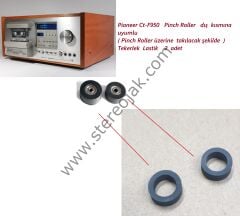 Pioneer Ct-F950  Pinch Roller  ( Dış kısımlarına  Geçecek Şekilde  Tekerlek Lastik )   2 adet
