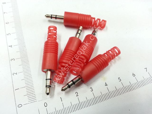 3.5mm kırmızı stereo jak 50 ADET