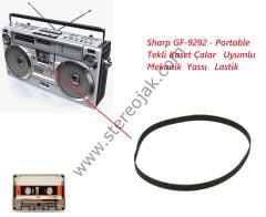Sharp GF-9292 - Portable  Tekli Kaset Çalar   Uyumlu Mekanik  Yassı   Lastik