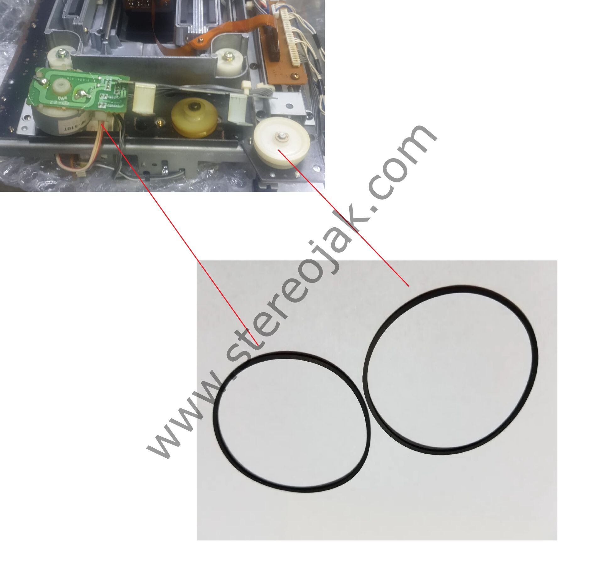 KSS-281A    SONY  CD MEKANİK  CD LASTİĞİ      1-637-311-11      ( 2 Lİ SET )